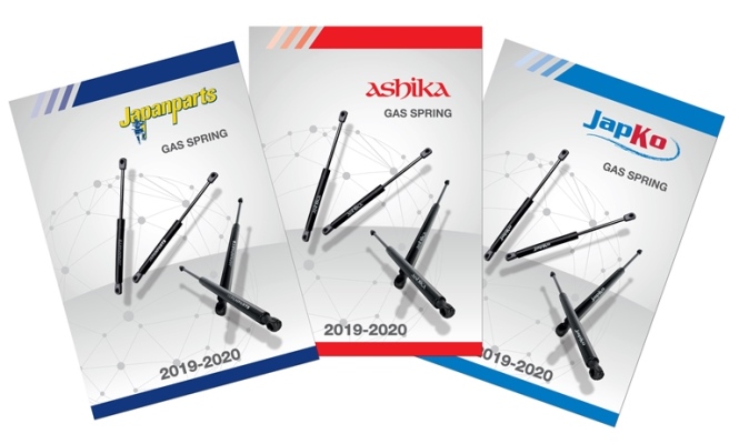 I cataloghi a marchi Japanparts, Ashika e Japko relativi alle nuove molle a gas 
